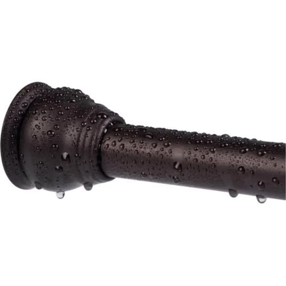 Spring Tension Curtain Rod 27-43 Inch, Never Rust and Non-Slip Shower Curtain Ro